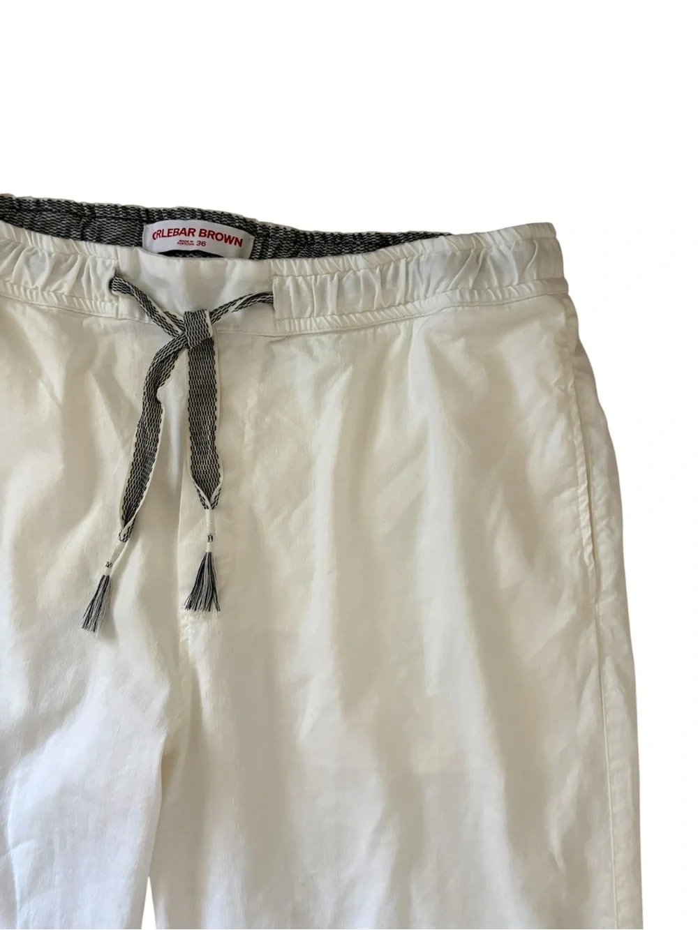 Orlebar Brown Sonoran Linen-Blend Drawstring Trousers White Size 36